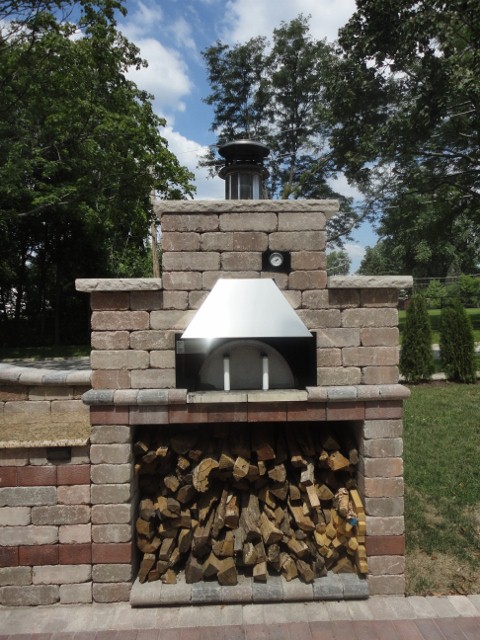 brick paver fireplace glenview