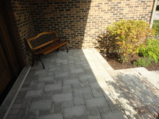 brick paver front entrance park ridge