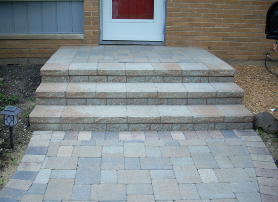 brick paver steps addison
