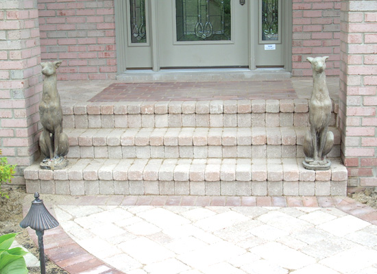 brick paver front entrance long grove