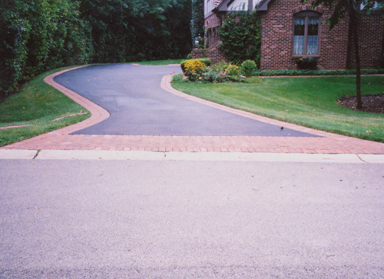 brick paver driveway ribbons lake forest