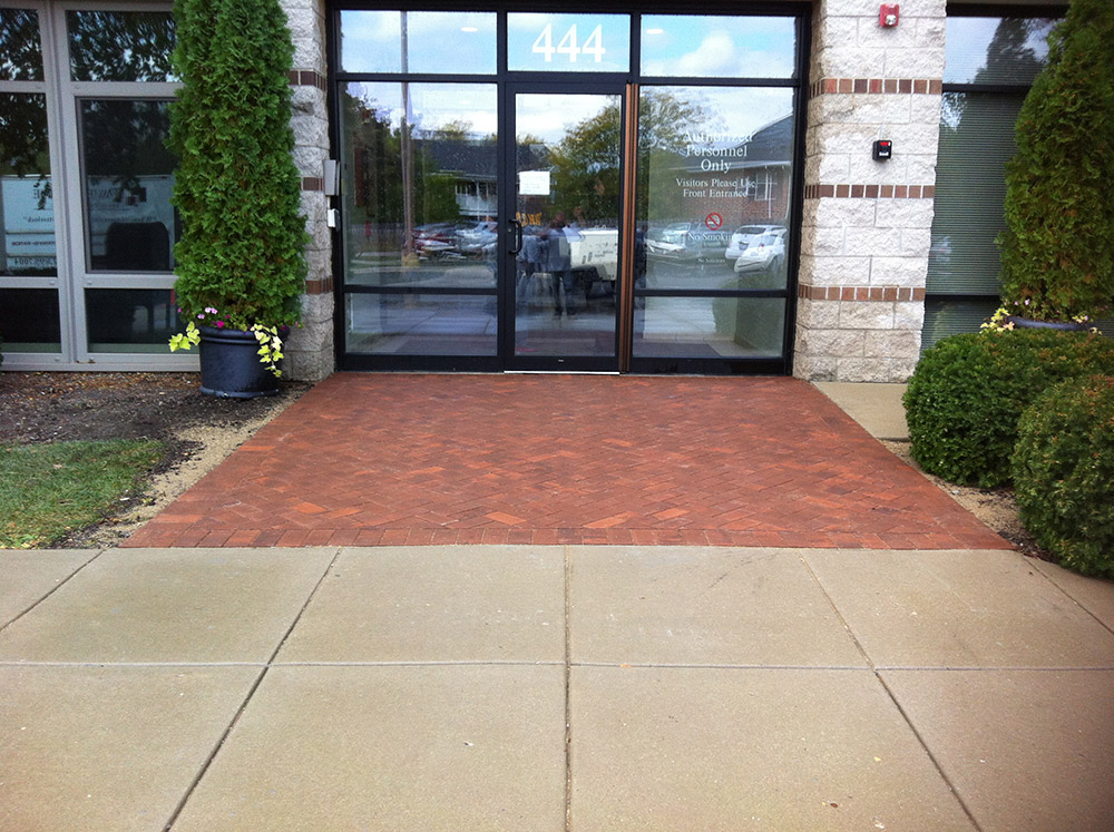 brick paver front entrance arlington hts