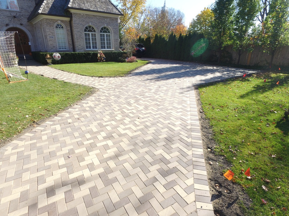 clay paver driveway glenview