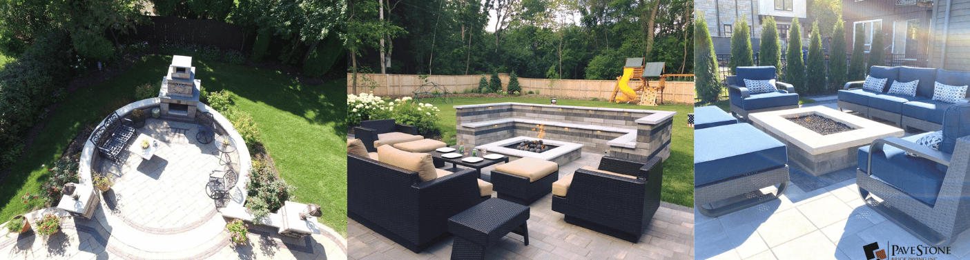 Natural Stone Patio Installation projects by Pavestone patio builders