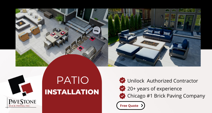 Pavestone professional brick patio building