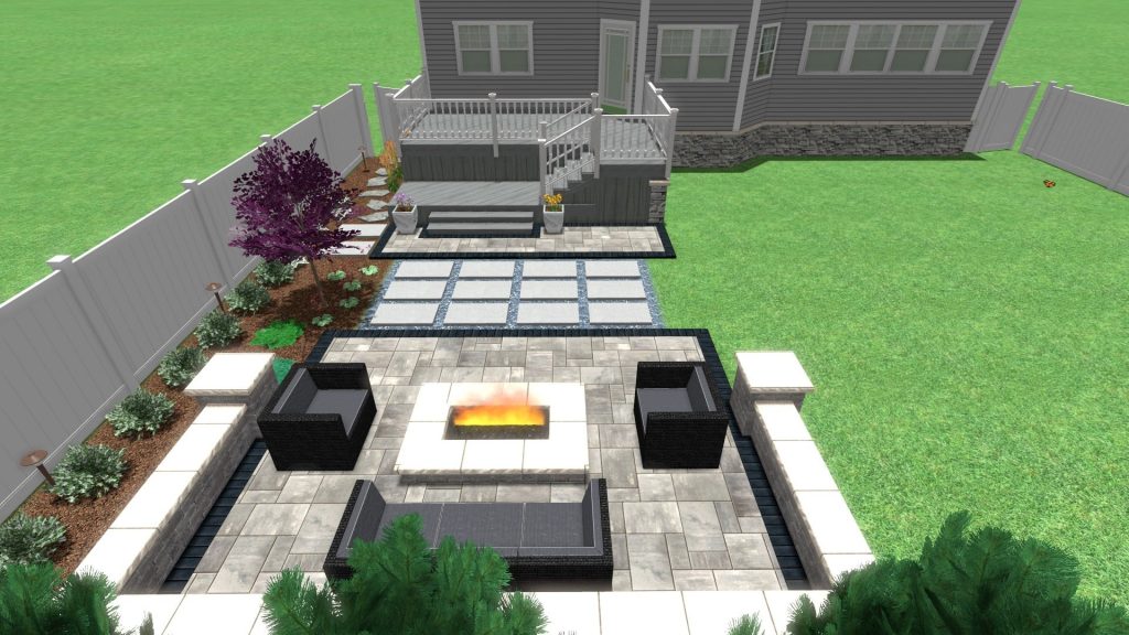 3d patio paver installation