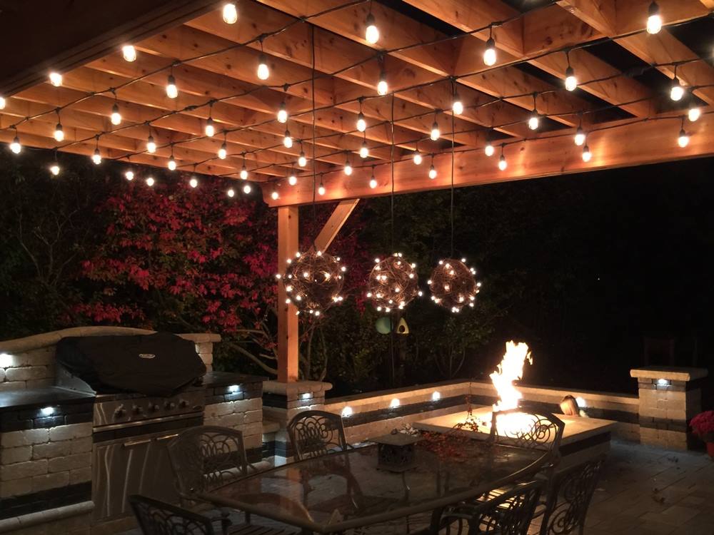 outdoor lighting at night