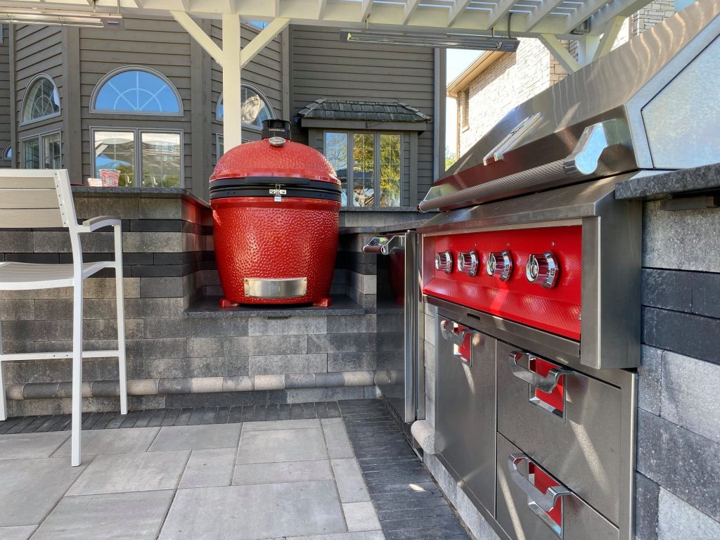 red grill enclosure