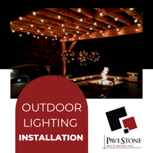 Landscape Lighting Installation - Pavestone Brick Paving