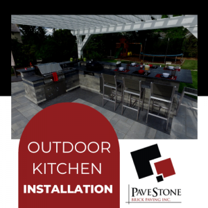 Outdoor Kitchen Installation - Pavestone Brick Paving