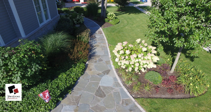 paver walkway edging by Pavestone Brick Paving