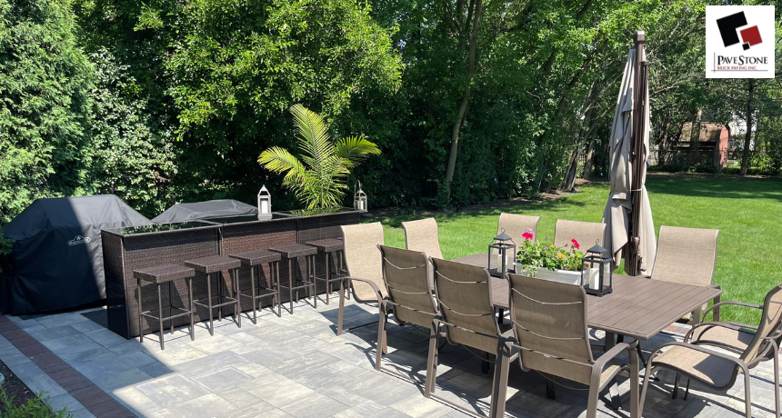 stylish home outdoor dining patio